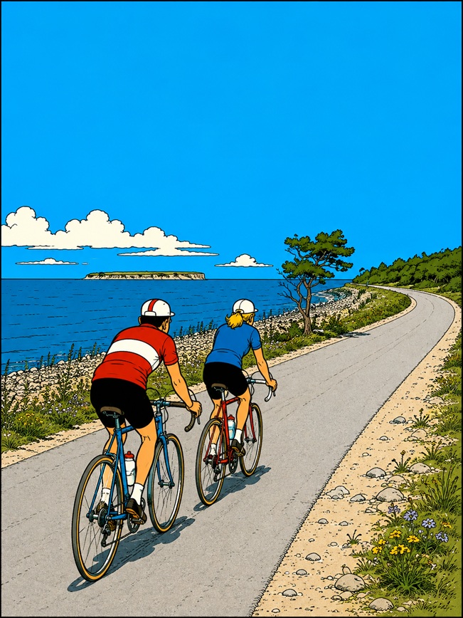 Landsvägscykling på Gotland